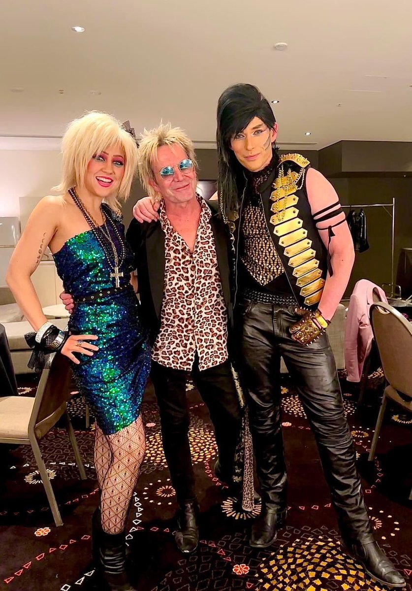 forever80sband's tweet photo. ⭐️What a weekend💕A hoot performing with Brian Mannix. So much fun on &amp; off stage, performing “Everybody wants to work”- Uncanny X-men. 
I don’t think we have laughed so hard on a show in a long time. Legend 🫶
#80s #80smusic #forever80sband @BlueSteel80s https://t.co/nHeBg41jMn