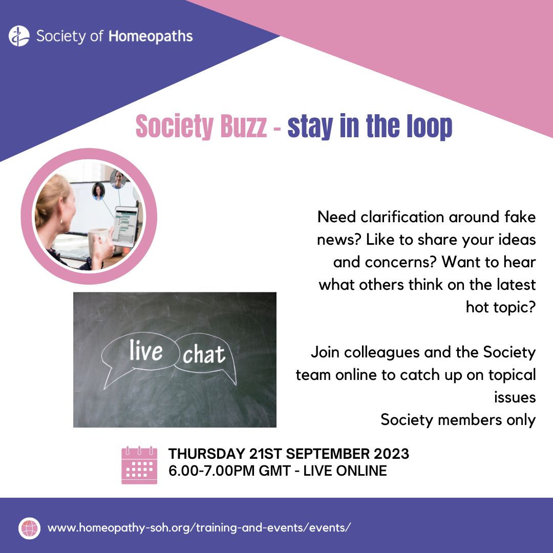 Society members one for the diary! Book your free place at homeopathy-soh.org/.../society-bu…