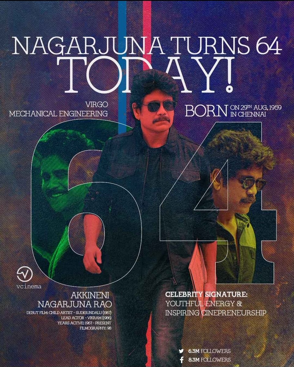 NameIsBoni's tweet photo. Happy Birthday 🎂 to the ever-charming King 👑 @iamnagarjuna sir. May your day be filled with love, laughter, and all the happiness.

#HBDNagarjuna #HBDKingNagarjuna #Nag99 #NaaSamiRanga #HappyBirthdayKingNagarjuna.. https://t.co/qptxJoTWCo
