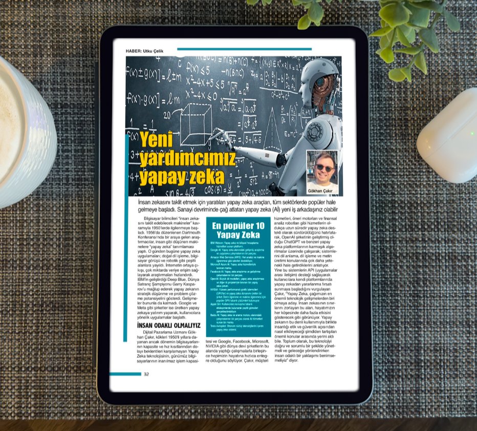 roofdigital's tweet photo. Yapay zeka konusunda bilgi sahibi olmak isteyen dijital pazarlamacıların Gökhan Çakır'ın 9 Eylül Gazetesi Dergisi'ndeki "Yeni Yardımcımız Yapay Zeka" başlıklı yazısını okumasını tavsiye ederiz.💫

#roofdigital #dijitalpazarlamaajansı #sosyalmedya #dijitalpazarlama https://t.co/AKE0BYHoH8