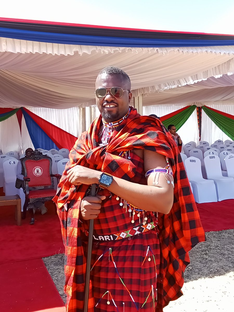 MAA Cultural Ambassador Lari ole Letoluo 🇰🇪 stunning in MAA regalia. Our culture our pride. 
#maarising #maaculturalambassador