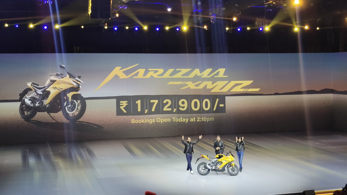 WatAReview's tweet photo. New Hero Karizma XMR launched at an introductory price of rupees 1,72,900

#LiveTheLegend #HeroKarizma #KarizmaZMR https://t.co/9EX4MQ9HGy
