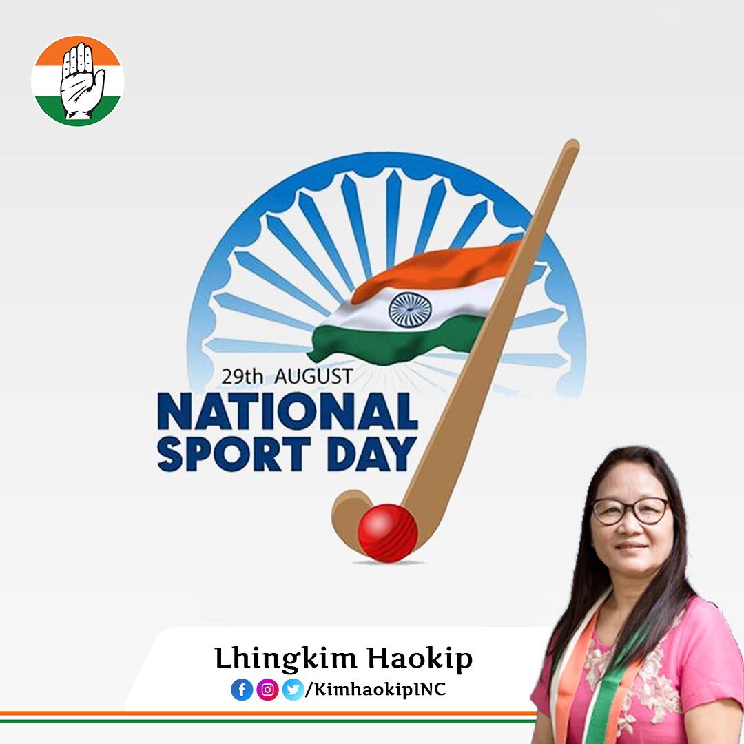 KimHaokipINC's tweet photo. On #NationalSportsDay, we pay homage to Major Dhyan Chand and applaud all our athletes for their dedication and determination. Your relentless pursuit of excellence continues to shine a light on our nation. 🇮🇳 https://t.co/mfqxGtBkr2