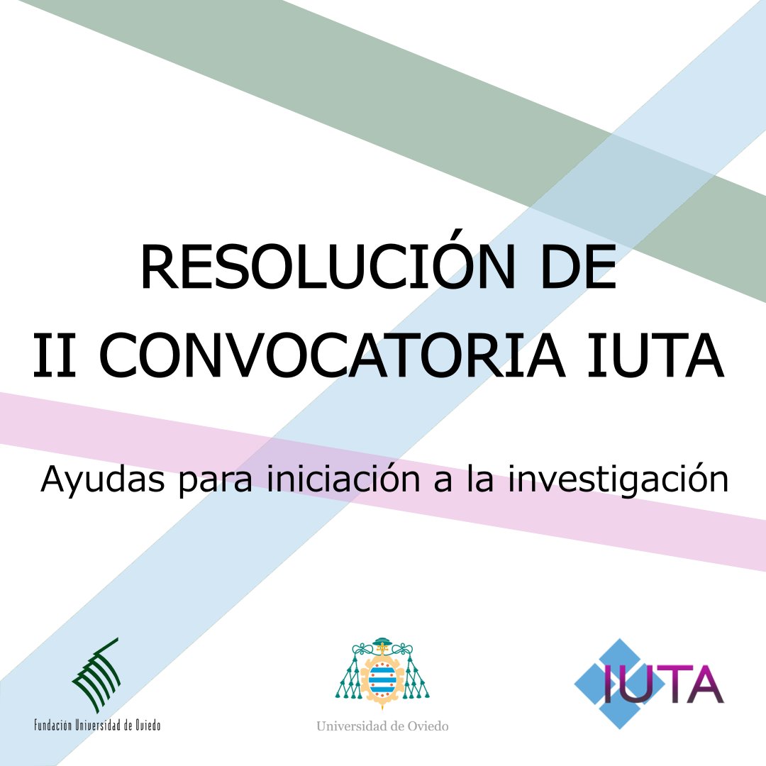 💠 Ya se encuentra disponible la Resolución de la "II Convocatoria IUTA de ayudas para iniciación a la investigación" 💠

Podrás echarle un vistazo en el siguiente enlace: funiovi.org/documents/2235…