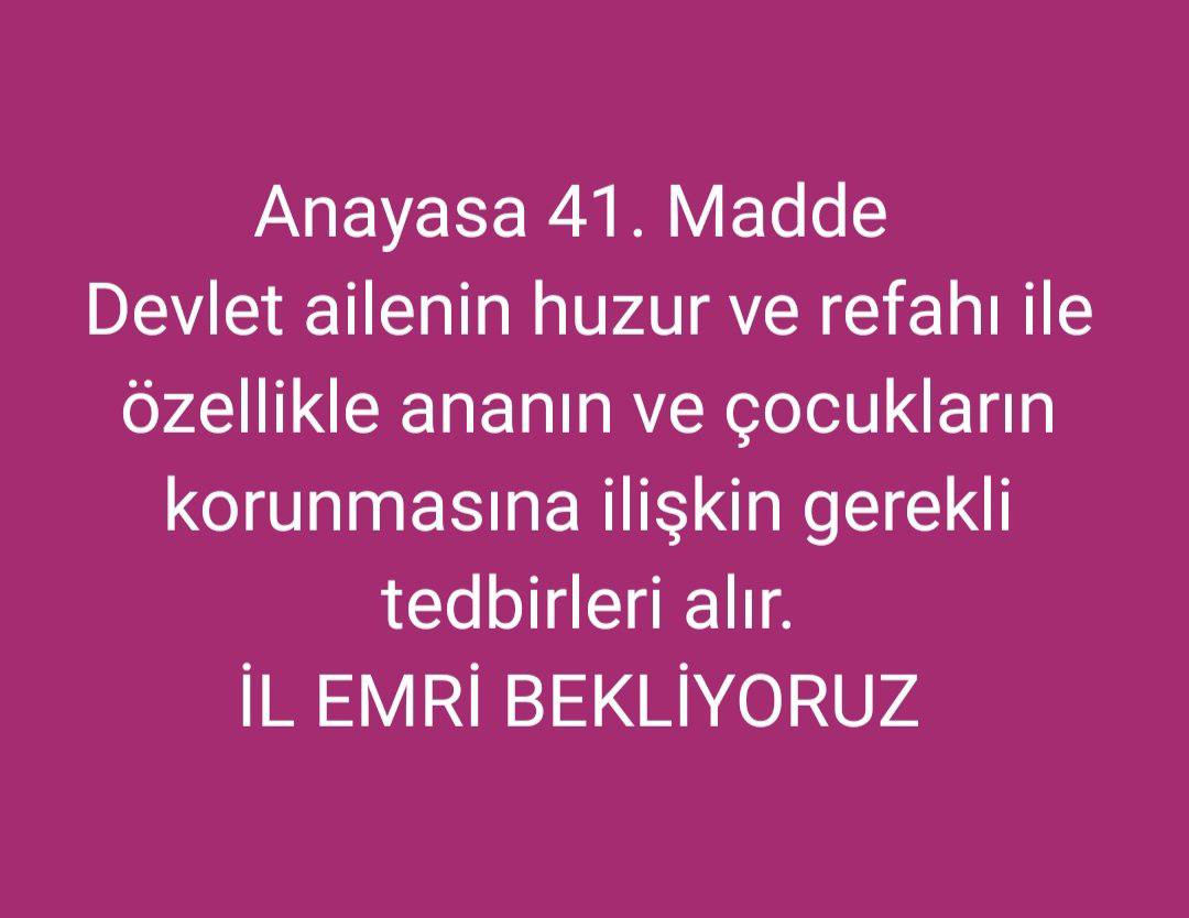 Biz keyfi bir şey değil anayasal hakkımız olan aile birliğimiz sağlansın istiyoruz 

<a href="/Yusuf__Tekin/">Yusuf Tekin</a> 
<a href="/tcmeb/">Millî Eğitim Bakanlığı</a> 
<a href="/tcbestepe/">T.C. Cumhurbaşkanlığı</a> 
#ilEmriTekYol