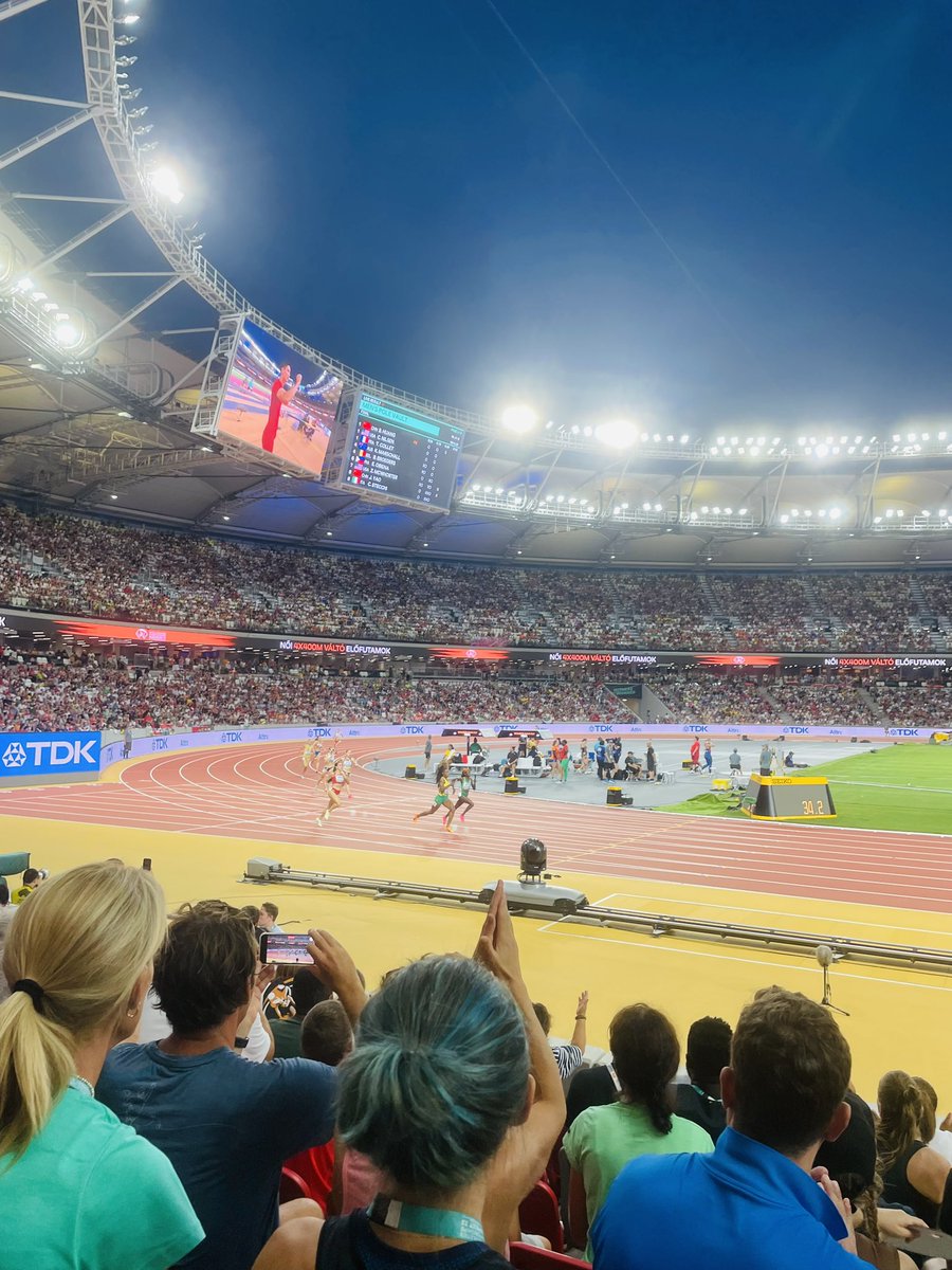 CarolinePule's tweet photo. About last weekend, If happiness was a person!💙🤍❤️🥹I Still can’t believe it that I watched the World Athletics Championships 2023 “LIVE” in Budapest, Hungary!🌏🇭🇺 With amazing #asicsfrontrunners teammates! Thank you at ASICS global for this great lifetime experience! 🙏😇✨ https://t.co/vVMx7xl12S