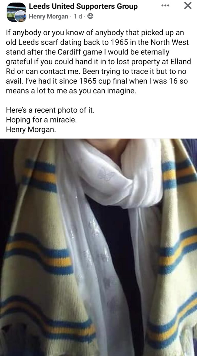 Please share and get this #lufc scarf home...