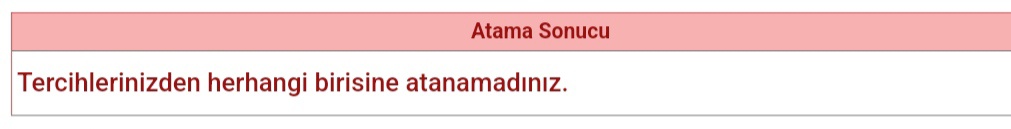 Hem Ocak mazerette hem Ağustos mazerette bu ekranla karşılaştık. 
20 tane mazeret tayini olsa da ailemize il emri olmazsa kavuşamayız
ilemri tek çaremiz
#ilEmriTekYol