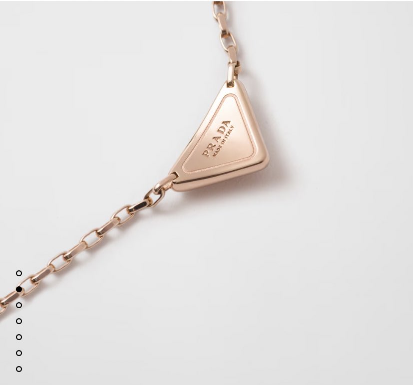 PRADA WHITE HEART NECKLACE (GOLD) – Victoria Luxe Reworked