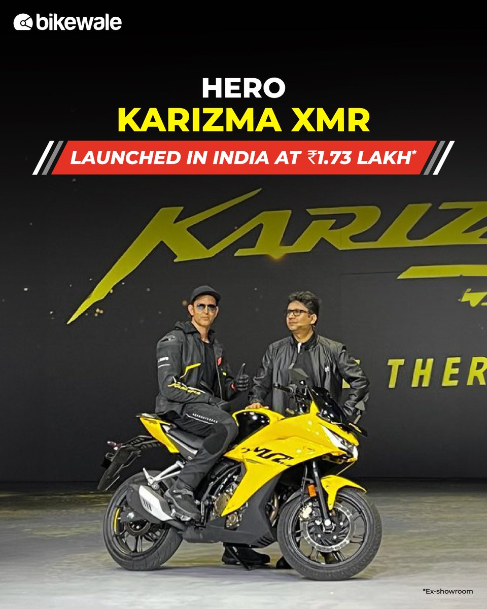 Hero Karizma XMR launched in India at an introductory price of Rs 1.73 lakh ex-showroom. Bookings open! What do you think about the pricing?
#BWLaunch #HeroKarizmaXMR #KarizmaXMR #HeroKarizmalaunch #instabike #bikes #motorcyclelaunch