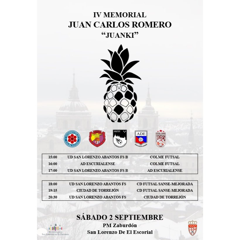 Este sábado 2 de septiembre celebraremos el IV Memorial Juan Carlos Romero "Juanki" ✨🔝

Os esperamos en el Polideportivo El Zaburdón para disfrutar del futsal y dar comienzo casi a la temporada!

#VamosAbantos #MiEquipoMiPueblo