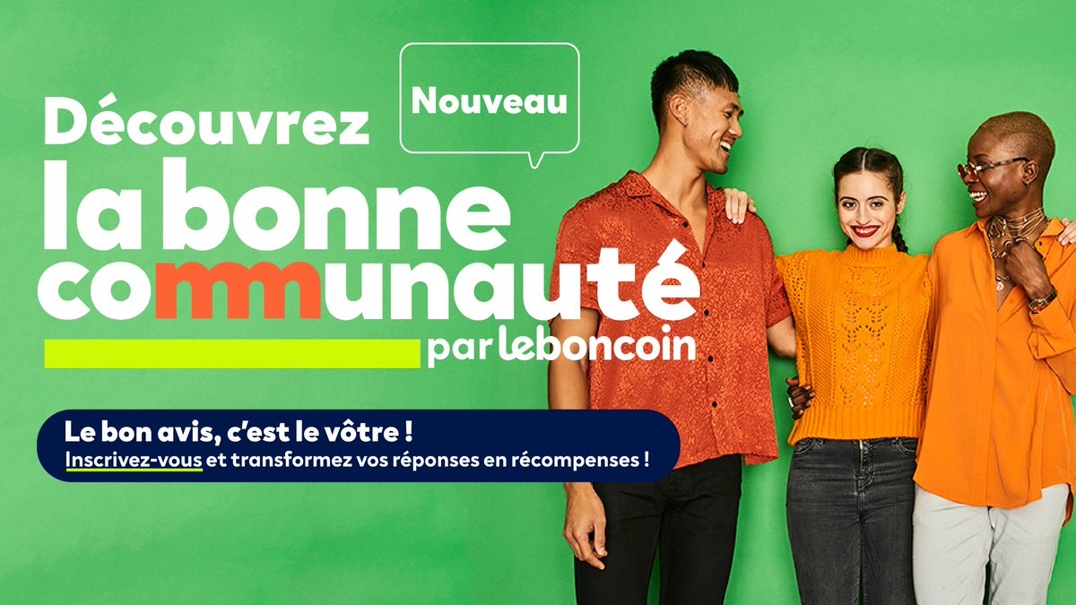 🆕 leboncoin lance la bonne communauté !

Donnez votre avis en répondant à des sondages de façon ludique et transparente et gagnez des récompenses, des bons cadeaux et plein d'autres surprises ! 🎁

Tu veux en être ? 👇

lbcpub.qualtrics.com/jfe/form/SV_9v…