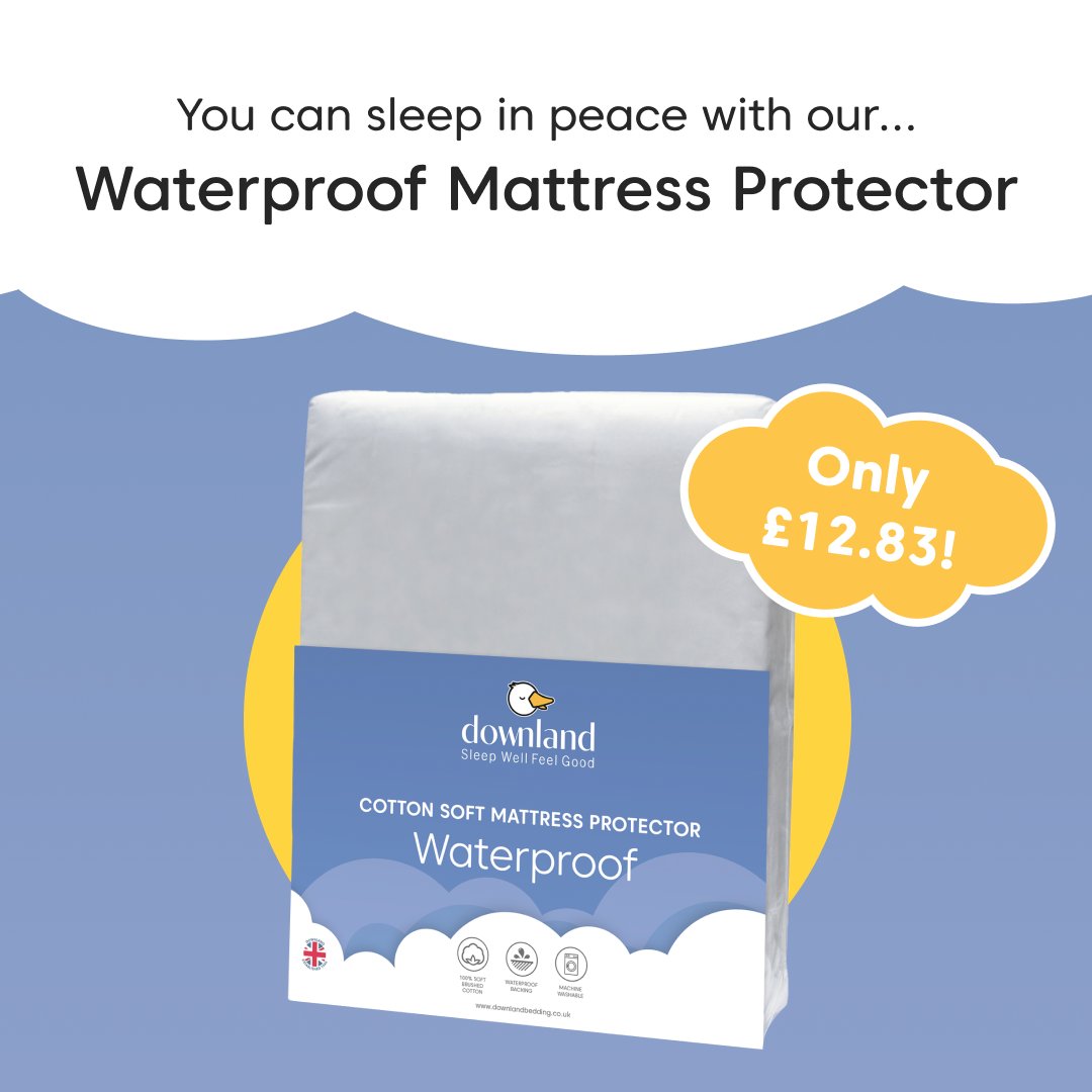 DownlandBedding's tweet image. Level up your bedding game! Introducing Downland's Waterproof Cotton Soft Mattress Protector – your mattress's best friend for cozy comfort and lasting protection.

Buy yours today! downlandbedding.co.uk/downland-water…

#BeddingEssentials #SleepWellFeelGood