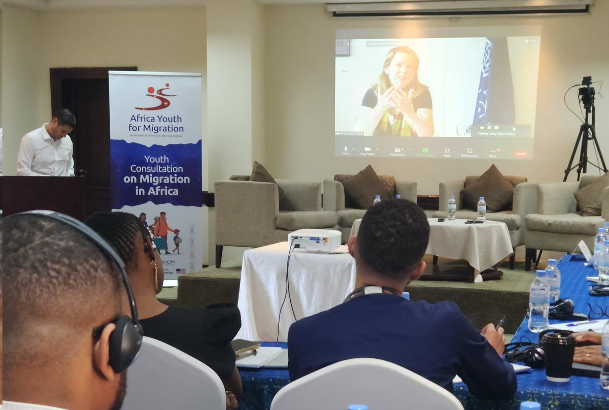 Interesting discussions on various #migration topics with reps of African #Youth. Refreshing views and lively interactions with DG elect <a href="/AmyEPope/">Amy Pope</a> this morning. Capitalizing on Africa's youthful human capital requires investment on #skills and regular #mobility pathways.