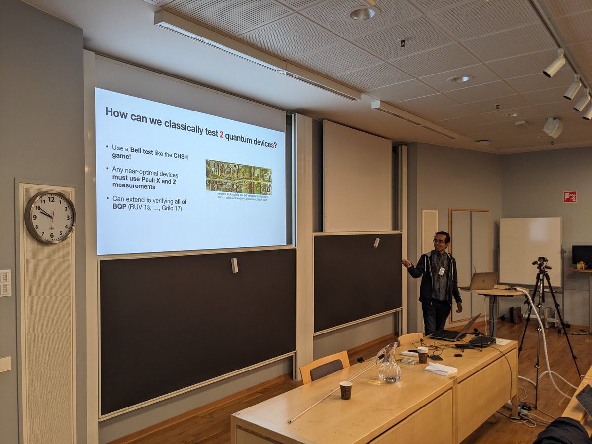 Werner Dobrautz (@dobrautz) on Twitter photo Continued by Anand Natarajan who talks about nonlocal games Continued by Anand Natarajan who talks about nonlocal games