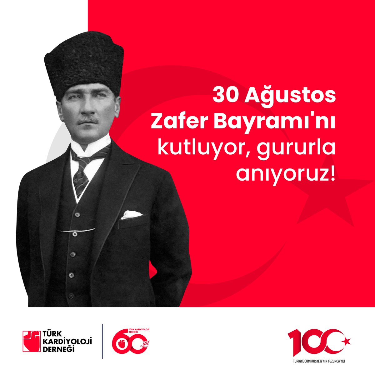Birlik ve beraberlik içinde Zafer Bayramımız Kutlu Olsun! Bugün Mustafa Kemal Atatürk ve silah arkadaşlarını minnetle anıyor, bağımsızlık ve özgürlük mücadelesindeki kararlılığımızı yeniden hatırlıyoruz. Zaferlerle dolu bir gelecek için el ele verdiğimiz nice bayramlara!