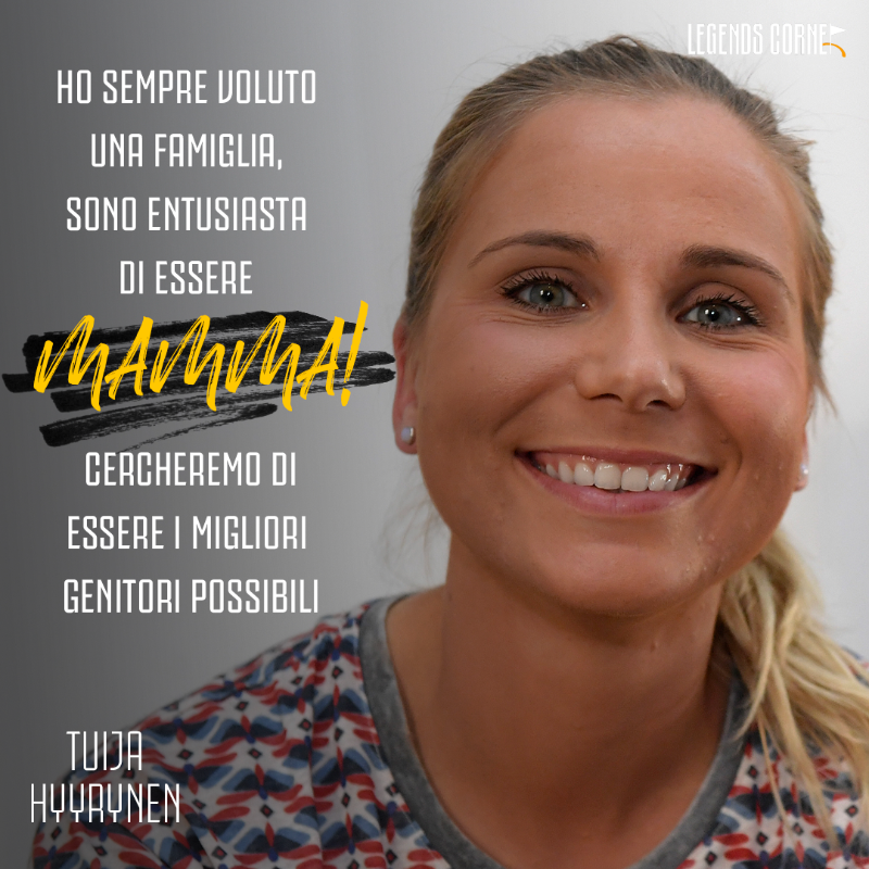 juventusfc's tweet photo. Penna a Tuija Hyyrynen ✍🏻

L'ex difensore delle Juventus Women è la protagonista del nuovo episodio di Legend's Corner ⚪️⚫️