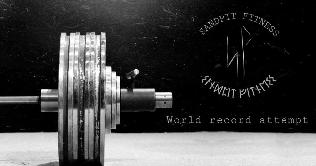 sandpitchester's tweet photo. The Sandpit Challenge #3

TEAM DEADLIFT WR ATTEMPT

For our next challenge, we're gonna attempt to break the world record for: Most weight lifted off the ground by a team of 12 in an hour. 

Immerse Fitness, Unit 2b, Interlink Park, Chester Rd E,
Deeside CH5 2DW

Link in Bio https://t.co/P11UeF5ytp