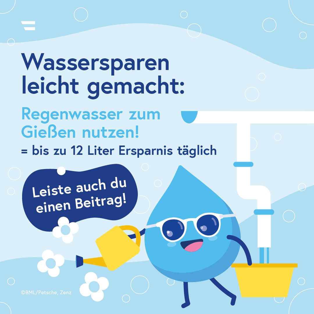 In some regions, prolonged periods of drought have led to water scarcity. 🥵💧

Together with @wasseraktiv and @BML_gv_at, @generationblue has provided some clever tricks for saving this valuable resource: bit.ly/3YJffjO.