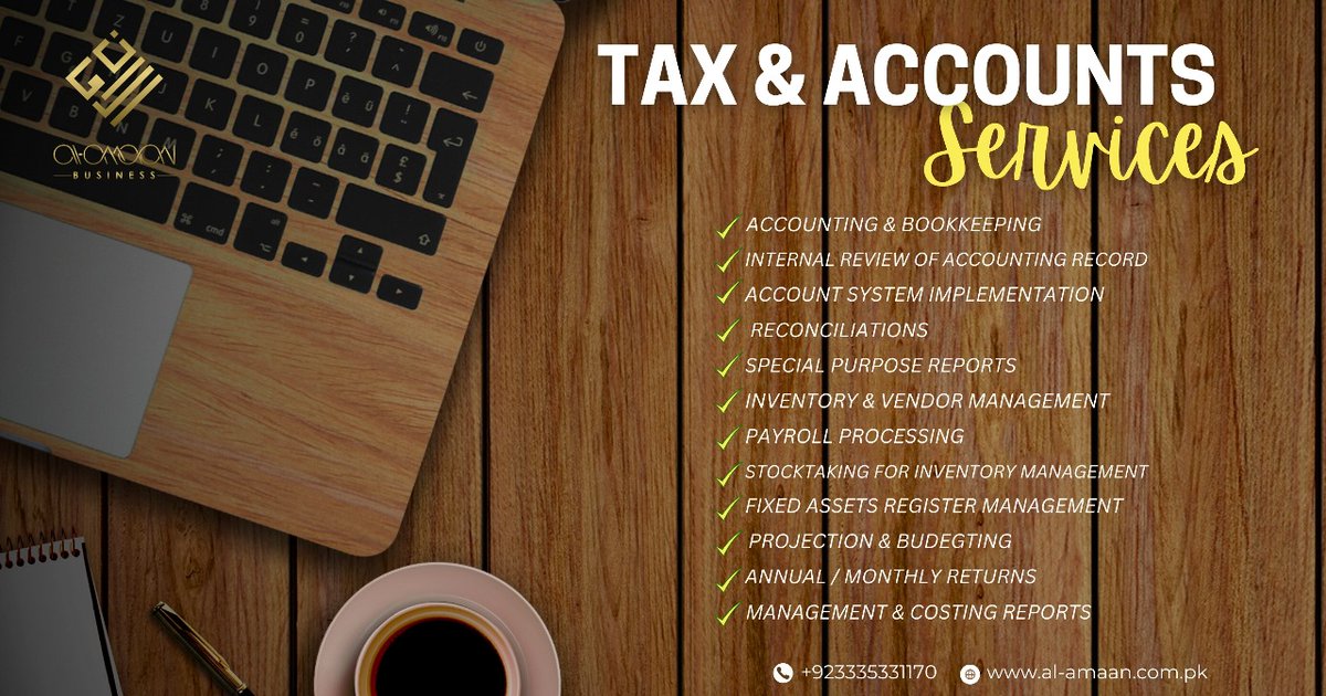 AL-AMAAN business 
Never call an accountant a credit to his profession; a good
accountant is a debit to his profession

For further details contact +923335331170
  #taxes #incometaxes #businesstaxes  #taxeseason #notaxes  #propertytaxes #taxesdone #payyourtaxes  #personaltaxes