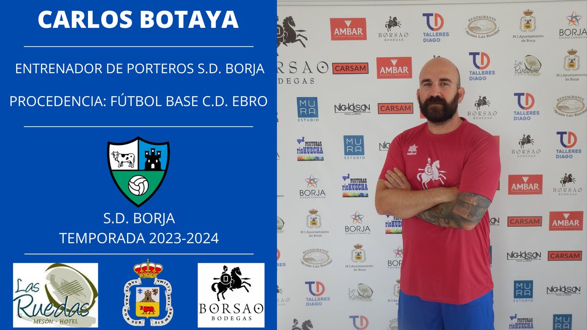OFICIAL: Carlos Botaya se une al cuerpo técnico de Óscar Tiberio. Carlos será el nuevo entrenador de porteros, labor que ha realizado en el fútbol base y ahora afrontará su primera temporada en Tercera. ¡Bienvenido, Carlos!