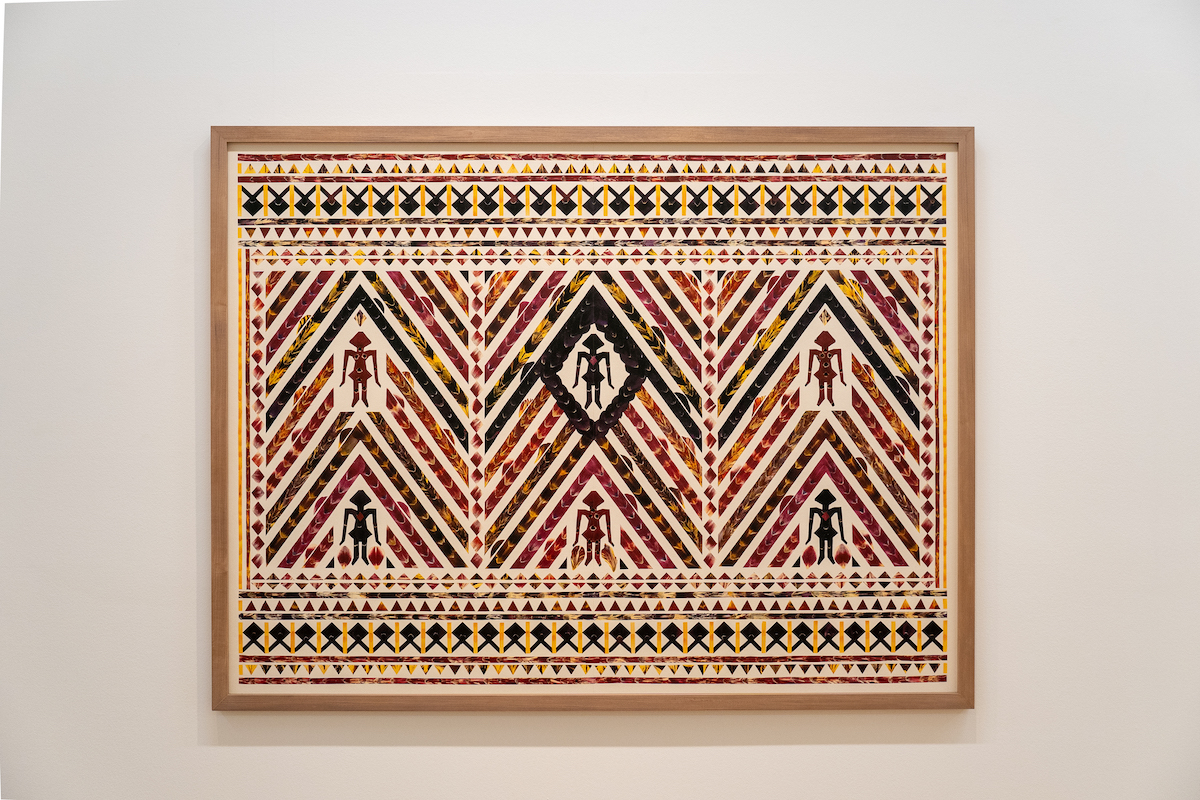 These collages are made from tulip leaves 🌷. The tulip is a classical Dutch icon, which — like the artist Jennifer Tee — has origins in East Asia.

Both works are on view in the collection presentation 1980 – Now.