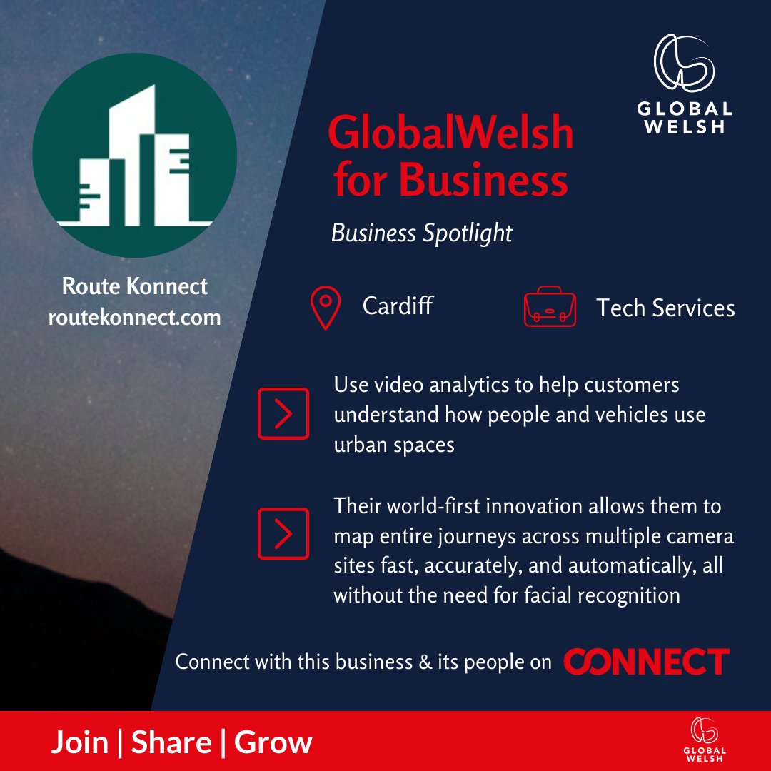 🤝 BUSINESS SPOTLIGHT 🤝 Route Konnect, based in Cardiff, is using groundbreaking AI based technology to redefine the realms of what is possible within movement understanding. Connect with this business today >> bit.ly/43YhmkH #WeAreTheGlobalWelsh #BusinessSpotlight