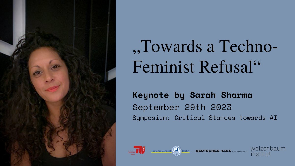 We are especially excited about the symposiums keynote by <a href="/sarahrsharma/">Sarah Sharma</a>: "Towards a Techno-Feminist Refusal" and more great panels with...