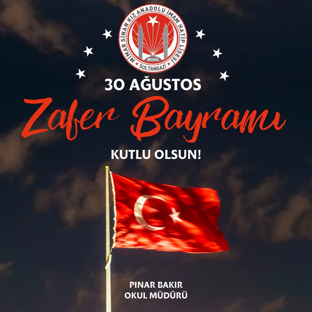 Bağımsızlık mücadelemizin yıl dönümü olan 30 Ağustos Zafer Bayramımız kutlu olsun 🇹🇷 <a href="/sultangazimem1/">Sultangazi İlçe Millî Eğitim Müdürlüğü</a> <a href="/BAKIRPINAR/">Pınar</a>