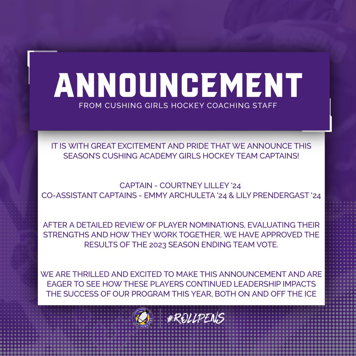 Excited to announce…