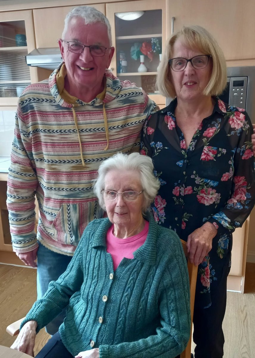 Happy 94th Birthday Eileen! Hope she enjoyed her cake and visit from her son and daughter!