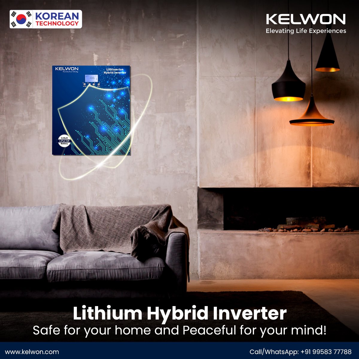 KelwonIndia's tweet image. Switch to a new-age inverter that takes care of your family and mental health! 

Kelwon’s lithium hybrid inverter! 

#kelwon #inverters #lithiumbattery