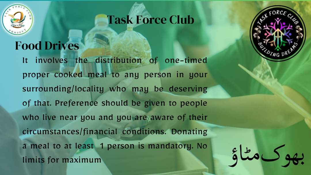 taskforceclub's tweet photo. Overview of our campaign "Project -بھوک مٹاؤ"
Step up, be a catalyst for good, and fill out the attached form to join the cause and make a difference today! 🤝
🔗 https://t.co/fdxwZxgVBW https://t.co/20W5TMT9ak
