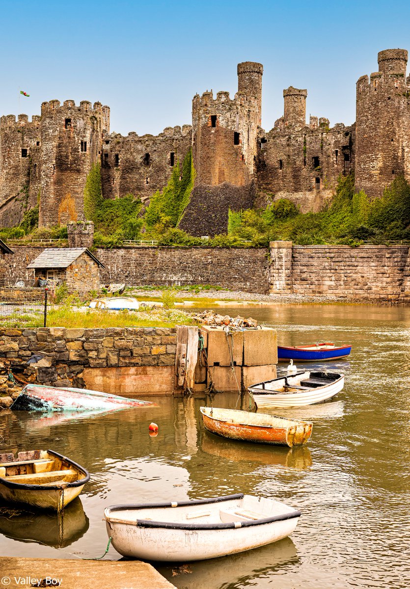 BJRoberts's tweet photo. Conwy's magnificent Medieval Castle viewed from the Benarth Road, this fine late August morning. @Ruth_ITV @ItsYourWales @NWalesSocial @WalesCoastPath @OurWelshLife @northwaleslive @northwalescom @AllThingsCymru #Conwy #AfonConwy #MedievalCastle #BenarthRoad #LateAugust #Wales https://t.co/OiOnNqAZU7