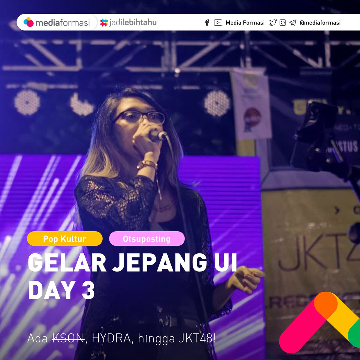 mediaformasi's tweet photo. Hai, MedForians! Masih kangen sama Gelar Jepang UI 29 gak nih?
Pada tanggal 11-13 Agustus 2023, #MedForSquad datang menghadiri GJUI yang kembali diadakan di Universitas Indonesia nih! https://t.co/ggIFInC2CK