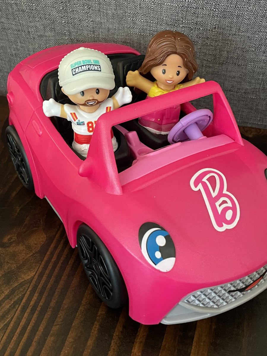 Lynelle_G's tweet photo. Mattel Little People @tkelce living it up before the season starts. https://t.co/6yOHkl6Z0E
