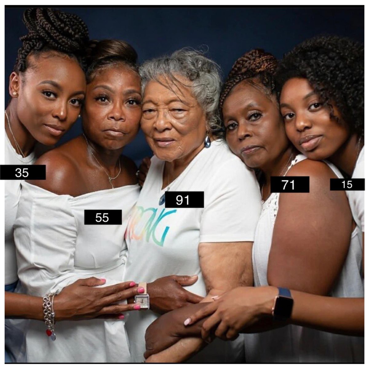 Imagine taking a photo with: 
You
Your mom
Your mom’s mom, 
Your mom’s, mom’s mom
Your mom’s, mom’s, mom’s mom.
#Blessed🙏🏾
Credit: FB/Kirby Mack