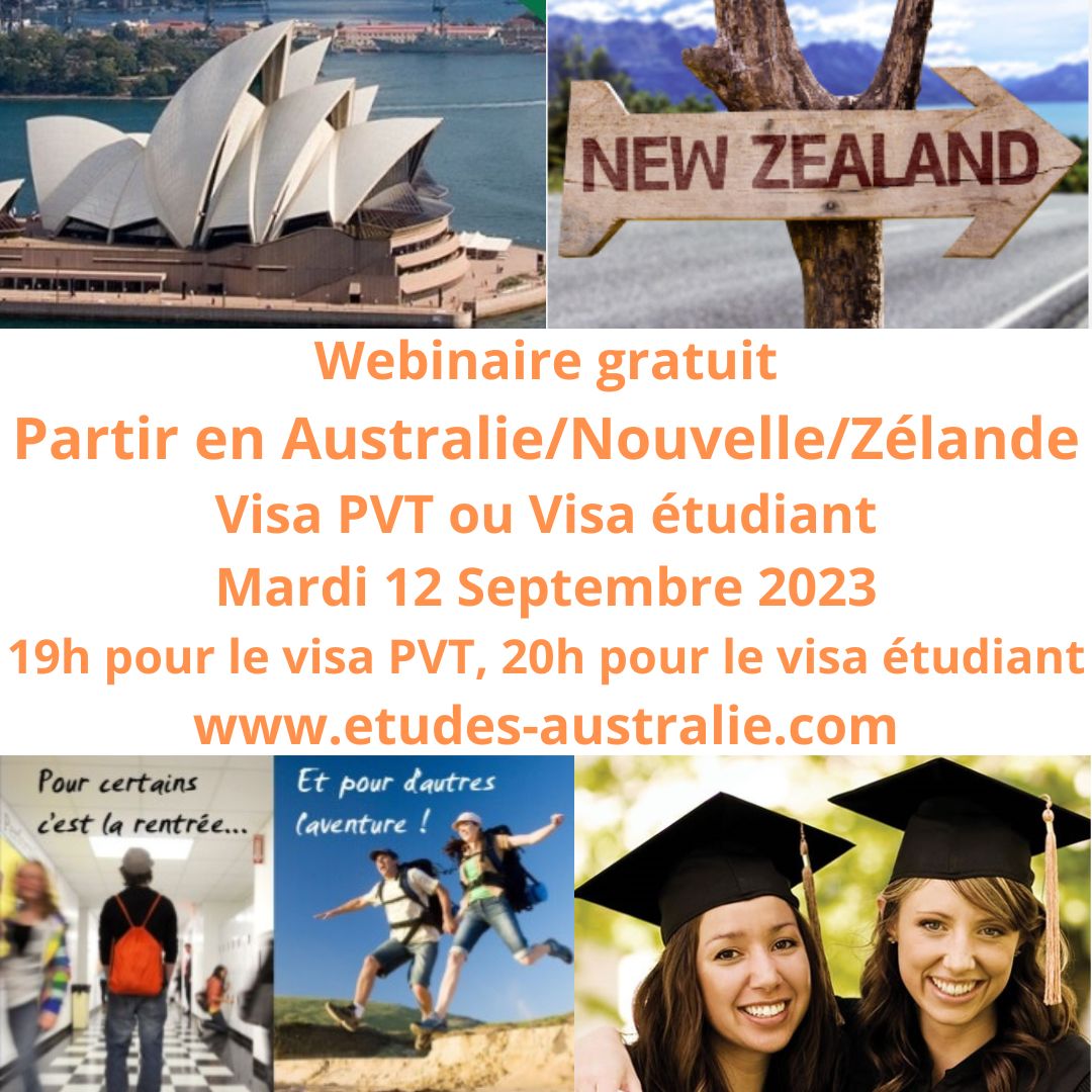 AustralieCapec's tweet photo. Webinaire "Partir en #Australie ou #NouvelleZelande " Mardi 12 septembre
=> Session à 19h consacrée au visa #PVT
=> Session à 20h consacrée au visa étudiant (lycée, cours d’anglais, université, TAFE)
https://t.co/8UmcJ19Iyf
#pvtaustralie #pvtnz #WHV #permisvacancestravail https://t.co/NEWFwKWbgd