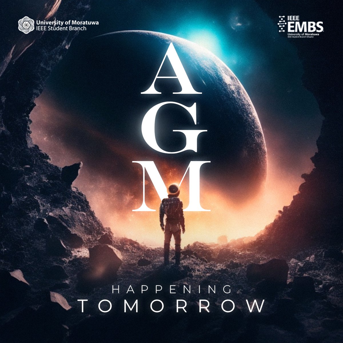 The Annual General Meeting of IEEE EMBS will be held tomorrow, 30th August 2023, from 9 a.m. onwards at the ENTC 1 - University of Moratuwa.

Your presence will mark the beginning of something extraordinary.✨

#EMBS #IEEE #UoM