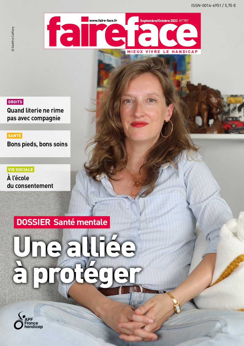FaireFace (@fairefaceinfos) on Twitter photo La #santé mentale en Une du magazine pour mieux vivre le #handicap. Groupe de parole <a href="/FranceDpression/">France Dépression</a>, repérage des signes de mal-être, formation aux premiers secours, lignes d'écoute, témoignages… : un dossier pour s'informer et cesser de stigmatiser.
➡️cutt.ly/kwkpDtn0 La #santé mentale en Une du magazine pour mieux vivre le #handicap. Groupe de parole <a href="/FranceDpression/">France Dépression</a>, repérage des signes de mal-être, formation aux premiers secours, lignes d'écoute, témoignages… : un dossier pour s'informer et cesser de stigmatiser.
➡️cutt.ly/kwkpDtn0