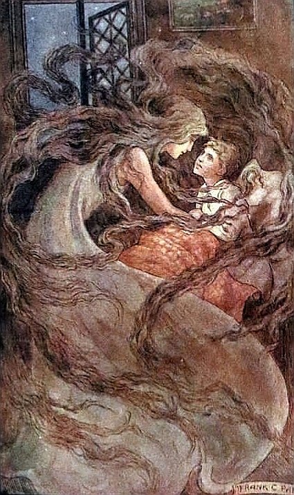 'At the back of the North Wind' by George MacDonald, illustrated by Arthur Hughes, 1911

#ArthurHughes #georgemacdonald #illustration