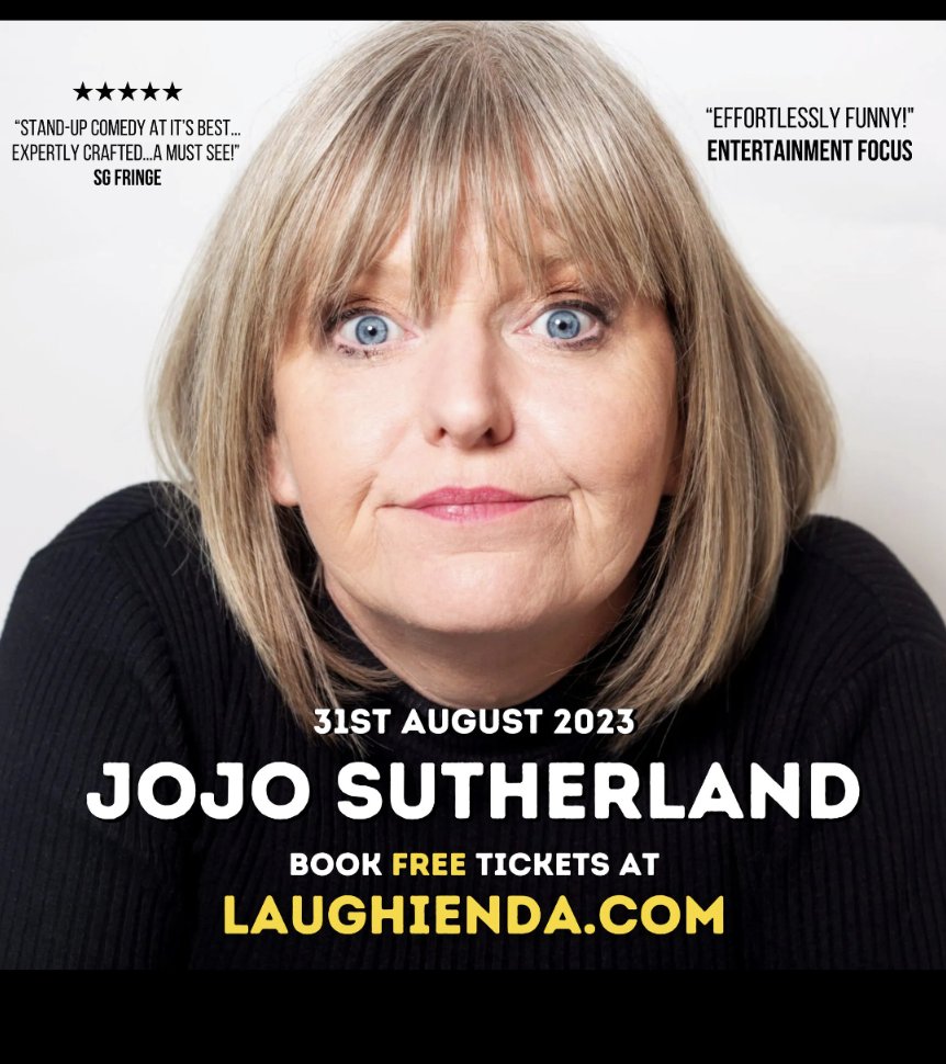 Looking forward to Laughienda this Thursday. Good to have a lovely post Fringe gig . Who needs rest ! 🤣