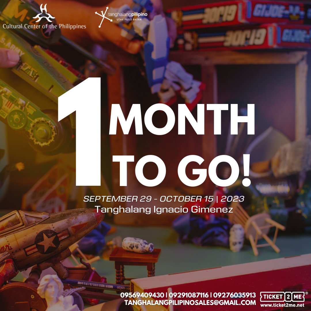 ISANG BUWAN na lang ang natitira bago umagos ang Katotohanan, Katarungan at Kalayaan sa pagbabalik ng ANAK DATU sa tanghalan ngayong Setyembre 🤖⛵🌊

Bumili na ng tickets!
🎟️ bit.ly/ANAKDATU2023  
🎟️ ticket2me.net/e/37918 (Ticket2Me)

#AnakDatu2023
#TP37
#UtakPusoBayan