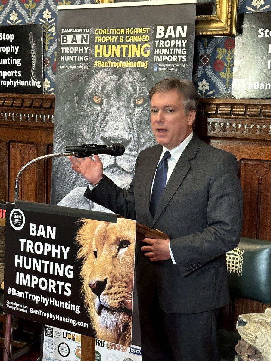 Ban trophy hunting imports into GB. The Hunting Trophies (Import Prohibition) Bill is led by our Patron @HenrySmithUK. This critical Bill is a key @Conservatives Manifesto commitment #BackTheBill