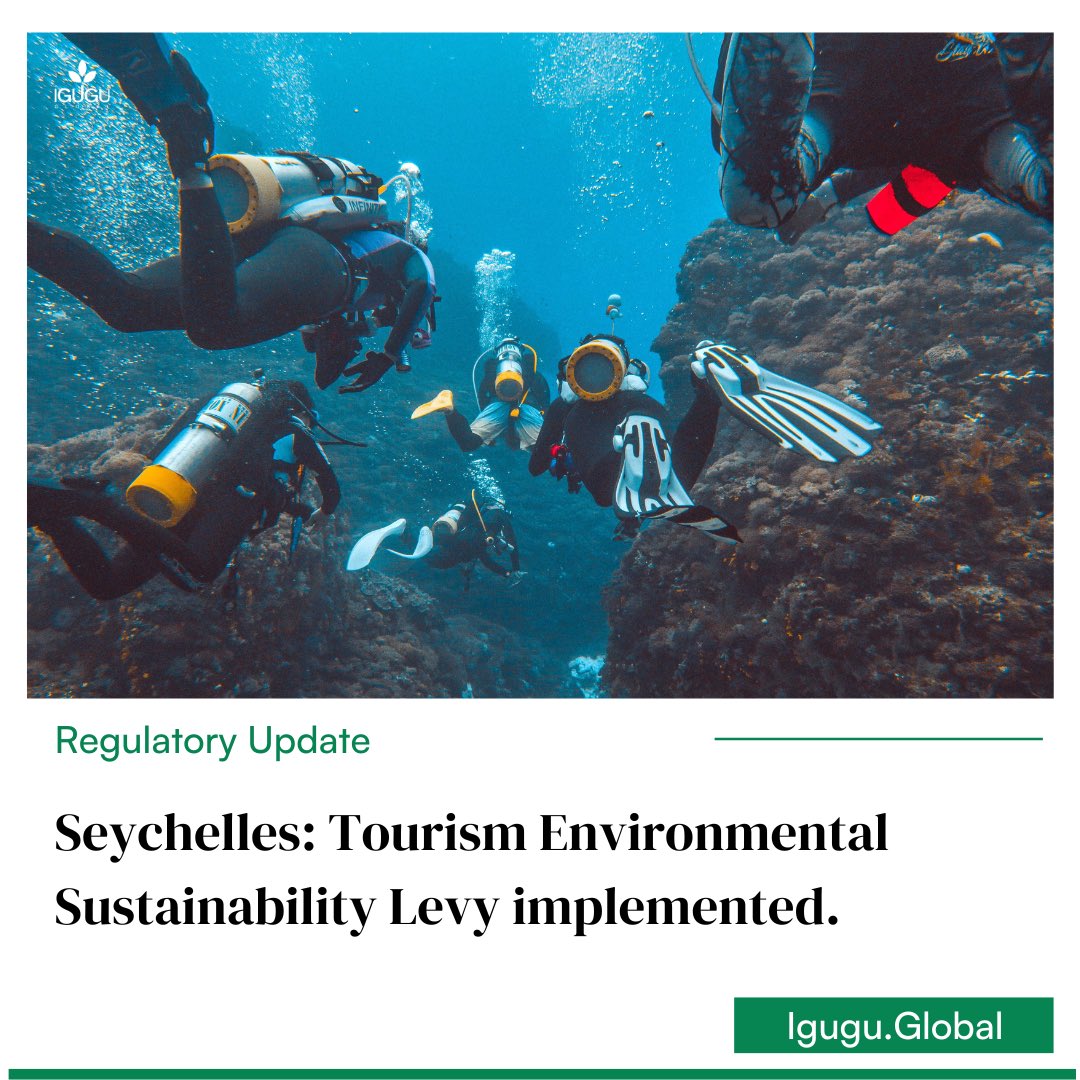 Effective from August 1, 2023 the Seychelles Ministry of Finance, National Planning, and Trade has introduced the Seychelles’ Tourism Environmental Sustainability Levy.

Learn more via: igugu.global

#Tourism #sychelles #environment #sustainabledevelopment
