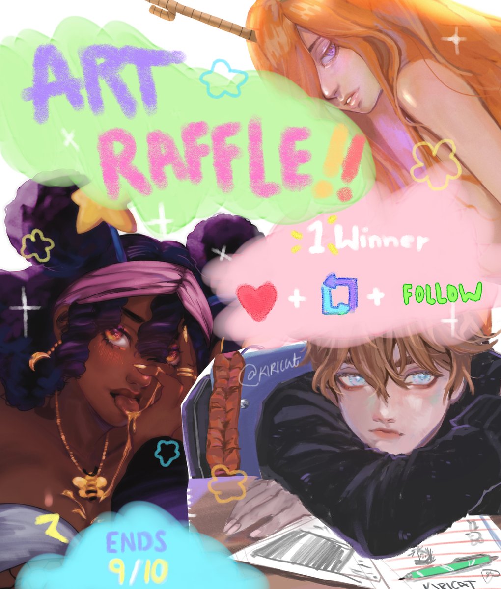 Kiricatuwu's tweet photo. 💮Hosting an Art raffle!🌼
-1 Winner will get a sketchy headshot/bust

-Rules-
Like, Follow, and RT
Ends September 10th at 11:59CST uwu🌺Thank youuuuuuu~
#artraffle https://t.co/jutrctxAsF