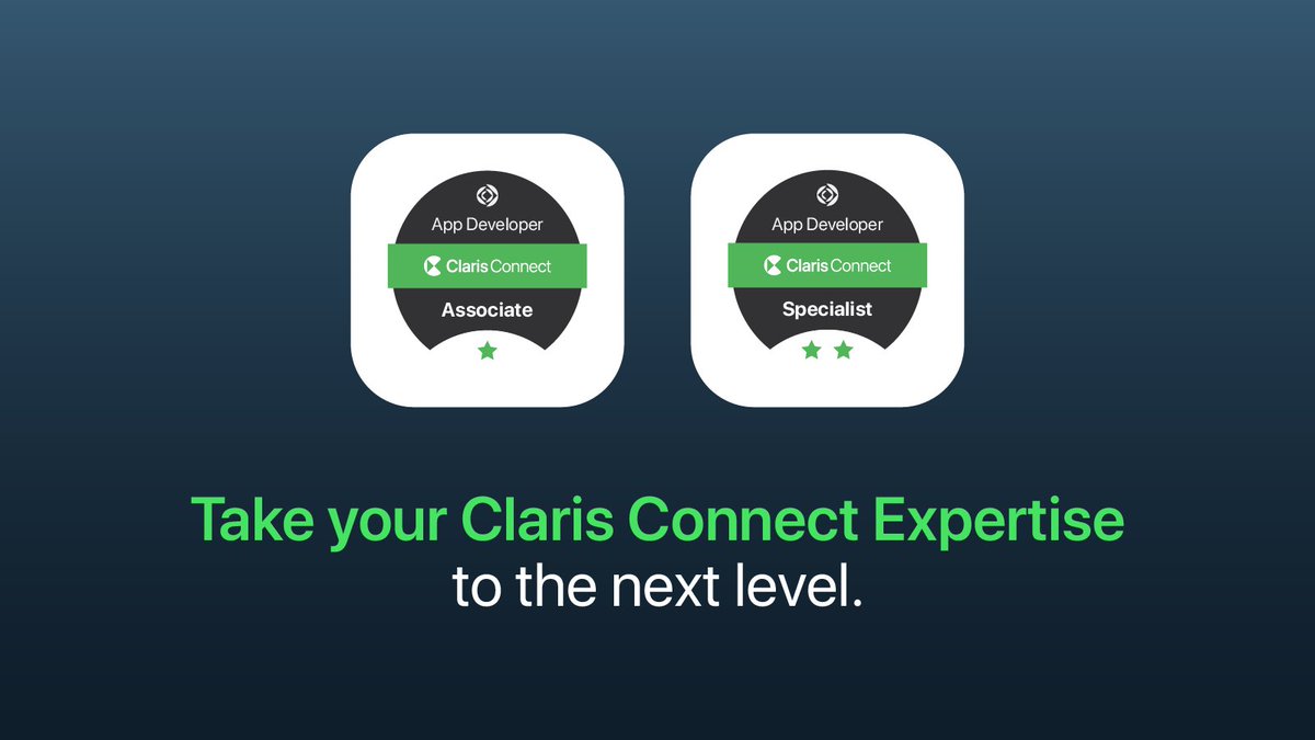 The new Claris Connect Specialist certification has arrived! 🌟 Go beyond the basics and expand your Claris Connect skills with the latest #Claris credentialing option. Learn more. content.claris.com/claris-connect…
