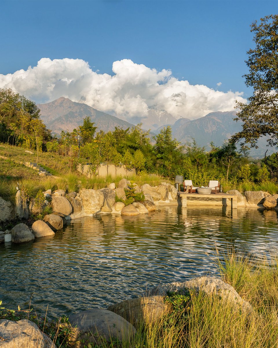 NTMSeleQtions's tweet photo. A mirror to Lhasa’s beauty, let the slow trickle of the river serenade you into an evening of bliss in your hillscape haven. 

Unwind and relax with us at #NorbuTheMontanna. 

For reservations: +91 88940 55112

#SeleQtions #Dharamshala  #IHCL https://t.co/WgPfDKG17r