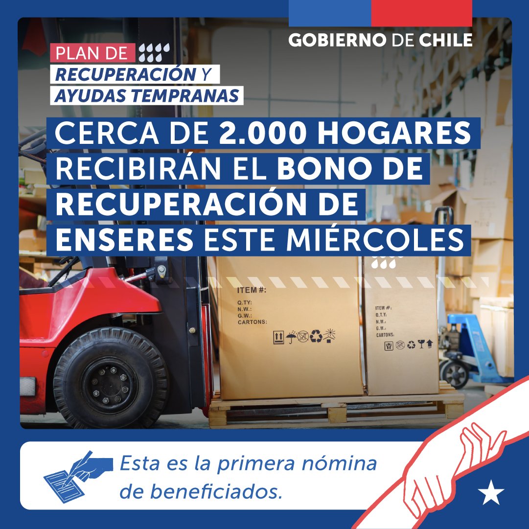 ¿Sabías que este miércoles comienza a pagarse el Bono de Recuperación? Esta es solo una de las medidas del #PlanDeRecuperación que presentamos para dar respuestas concretas a las personas afectadas por el #SistemaFrontal.