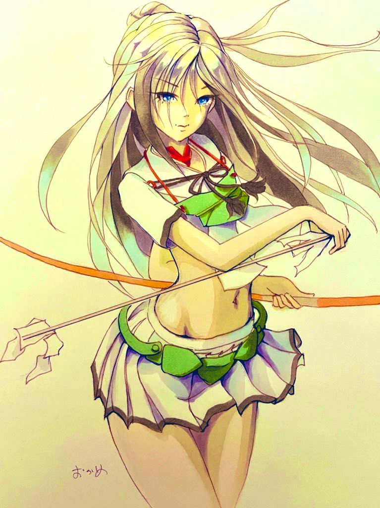 加賀(艦隊これくしょん) 「#既掲でもいいのでとにかく空母を貼ろう空母です…ん⁇ 」|おかめのイラスト